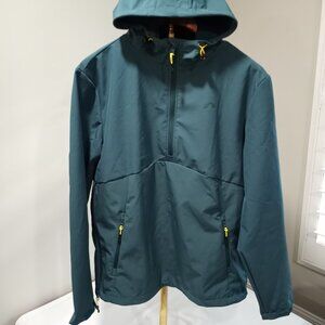 CRIVIT OUTDOOR ANORAK WITH HOOD GREEN MEN SIZE L